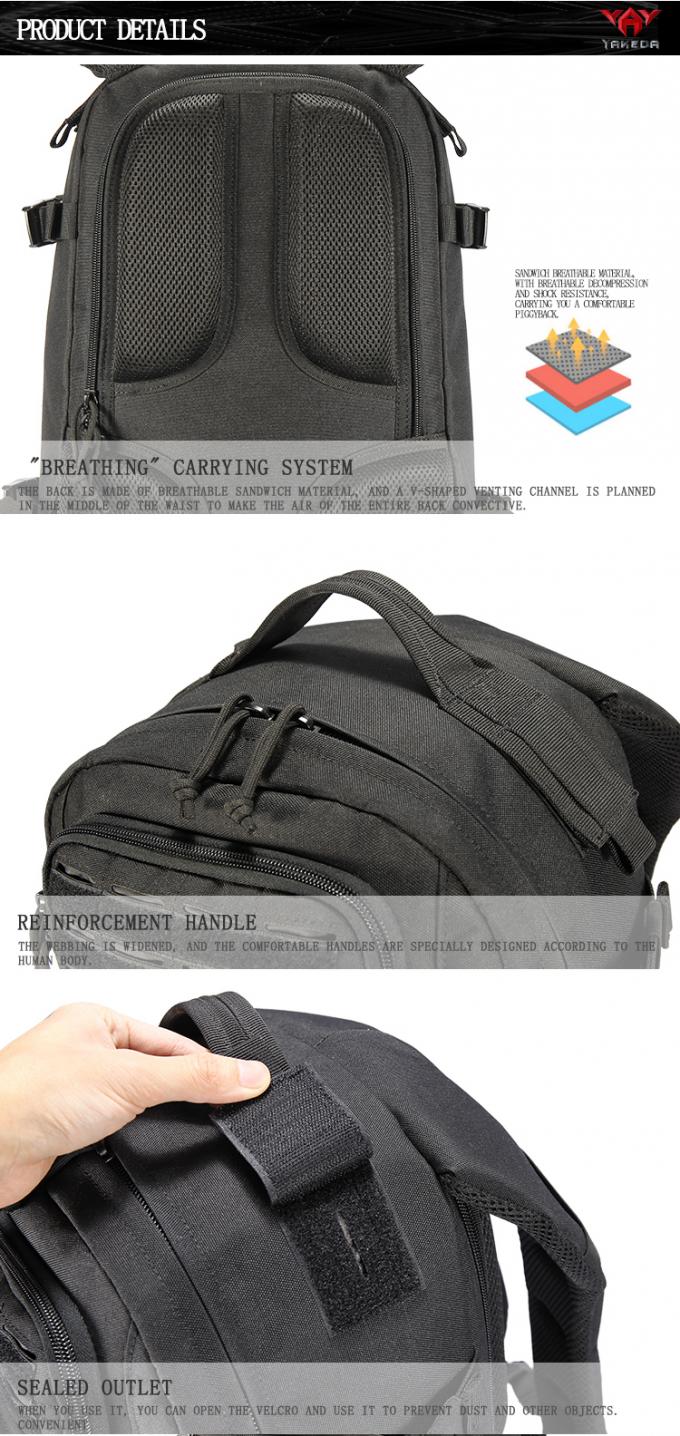 Черный на открытом воздухе рюкзак приключения для отдыха взбираясь/располагаться лагерем оводнения